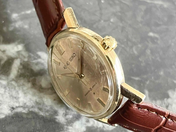 キングセイコー KINGSEIKO ファーストモデル 14KGF 金張り SD文字盤 J14102 盾メダリオン