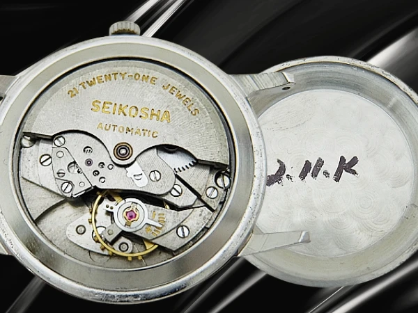 セイコー インジケーター 巻印 21石 Ref.14043 SS 植字蛇Sマーク SEIKOレザー+尾錠装着  国産初の自動巻き時計 2025年OH済 時計店修理明細付属 Seiko Automatic [代行おまかせコース]