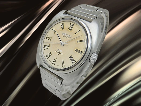 キングセイコー ハイビート 5621-7000 SS ワンピースケース パティナダイヤル ローマンインデックス KSゴールドメダリオン 社外ブレス装着 オートマチック 2024年OH済 時計店修理明細付属 KING SEIKO HI-BEAT 56KS [代行おまかせコース]