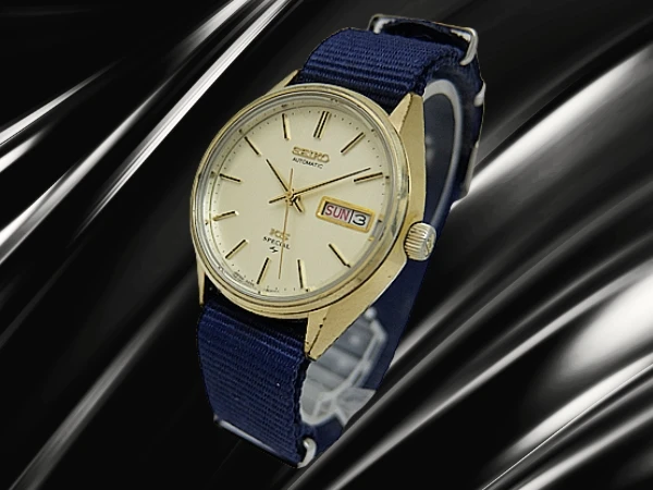 キングセイコー スペシャル 5256-8010 GP/SS ゴールドダイヤル デイデイト 社外引き通しストラップ装着 オートマチック 52KS KING SEIKO SPECIAL [代行おまかせコース]