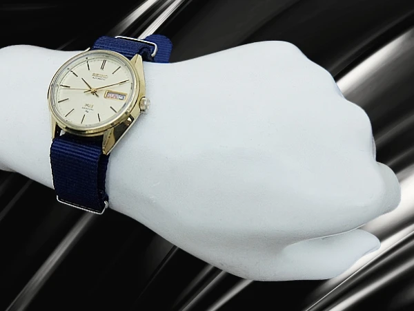 キングセイコー スペシャル 5256-8010 GP/SS ゴールドダイヤル デイデイト 社外引き通しストラップ装着 オートマチック 52KS KING SEIKO SPECIAL [代行おまかせコース]