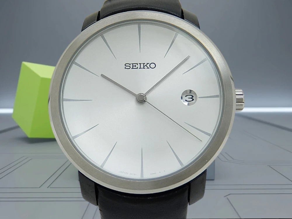 セイコー メカバーガー ムービングデザイン コレクション SCBS001 6R15-00K0 SS シルバーダイヤル SEIKOレザー+Dバックル装着 オートマチック BOX付属 SEIKO MOVING DESIGN COLLECTION [代行おまかせコース]