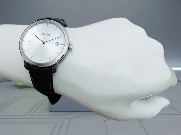 セイコー メカバーガー ムービングデザイン コレクション SCBS001 6R15-00K0 SS シルバーダイヤル SEIKOレザー+Dバックル装着 オートマチック BOX付属 SEIKO MOVING DESIGN COLLECTION [代行おまかせコース]