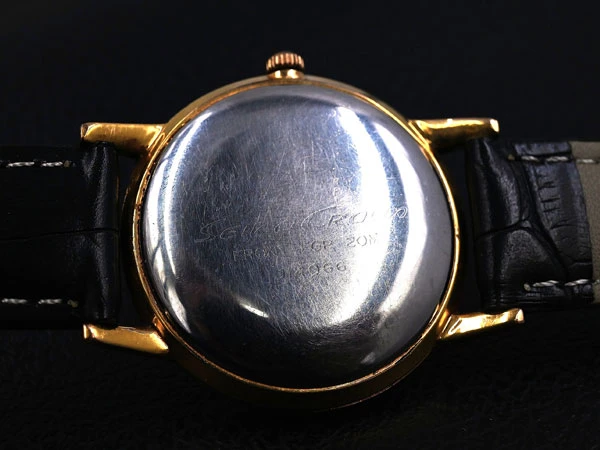 セイコー SEIKO クラウン ゴールド・ドットインデックス 12分割放射線変則ブラックミラーダイアル 19石 ESP 手巻きモデル Vintage