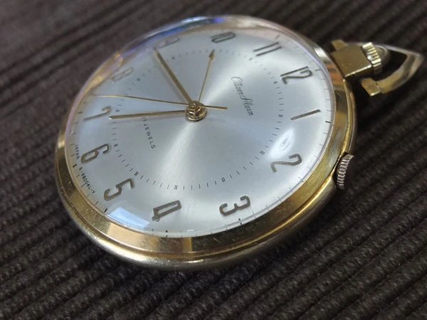 シチズン CITIZEN アラーム 懐中時計 17石 18KGP 共鳴蓋 国産初アラームポケットウォッチ 手巻き Citizen Alarm 希少品