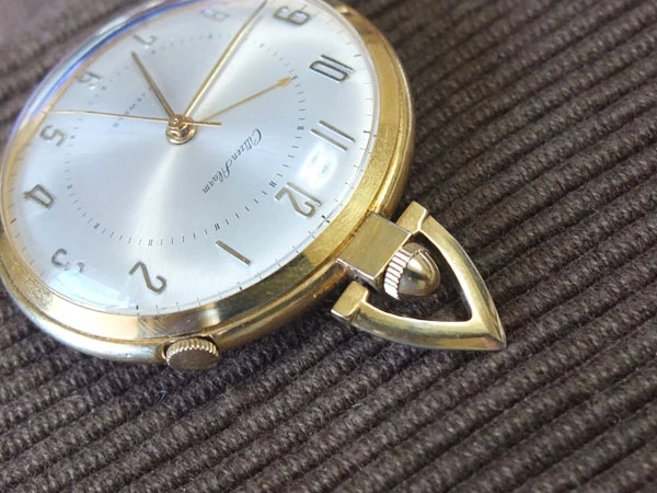 シチズン CITIZEN アラーム 懐中時計 17石 18KGP 共鳴蓋 国産初アラームポケットウォッチ 手巻き Citizen Alarm 希少品