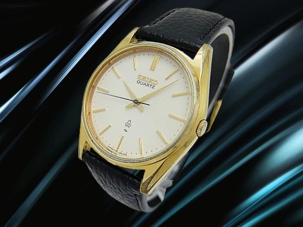 セイコー オールドクオーツ 7121-8000 SGP/SS 網目リネンダイヤル SEIKOレザー装着 SEIKO QUARTZ [代行おまかせコース]