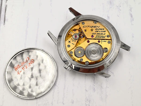 シチズン CITIZEN SUPER DELUXE スーパー・デラックス ステンレスケース ホワイトダイアル Cal.9202(金メッキ仕様) Vintage Box付