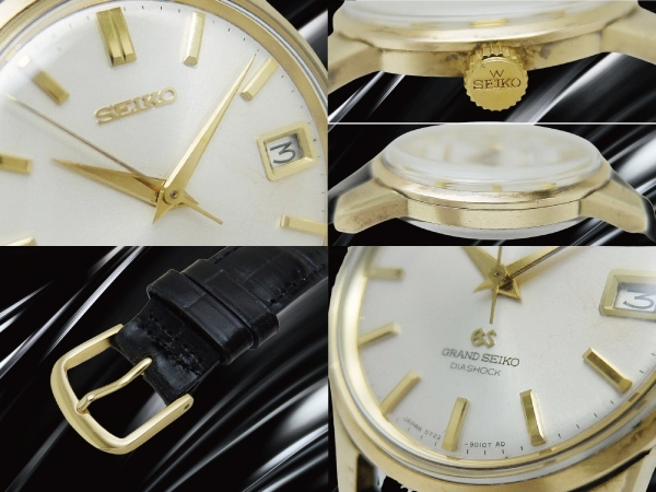 グランドセイコー セカンドモデル 5722-9011 CG/SS キャップゴールド シルバーダイヤル GSメダリオン 社外レザー装着 手巻き GRAND SEIKO 57GS [代行おまかせコース]