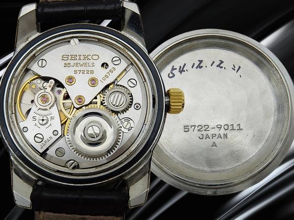 グランドセイコー セカンドモデル 5722-9011 CG/SS キャップゴールド シルバーダイヤル GSメダリオン 社外レザー装着 手巻き GRAND SEIKO 57GS [代行おまかせコース]