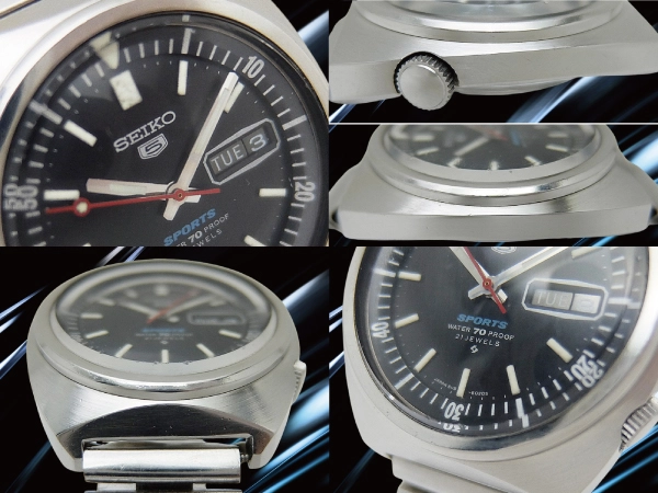 セイコー 5スポーツ 6119-6020 SS インナー回転ベゼル ブラックダイヤル ブレス装着 オートマチック SEIKO 5SPORTS 70 PROOF [代行おまかせコース]