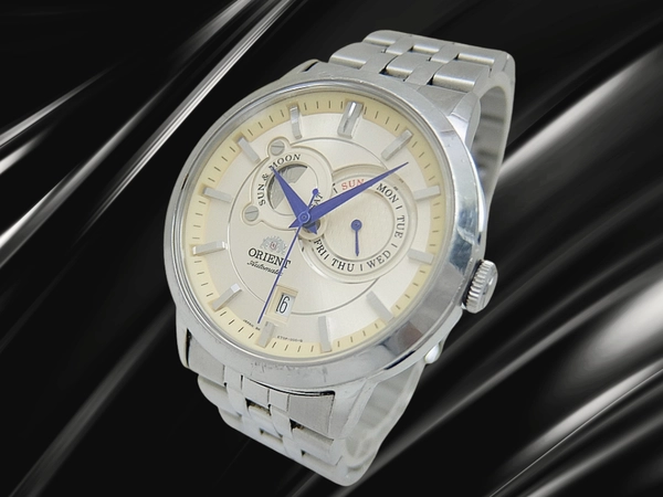 オリエント サン&ムーン ET0P-C0-B CA SS シースルー シルバーダイヤル ワンプッシュ式ブレス装着 オートマチック ORIENT Sun and Moon [代行おまかせコース]