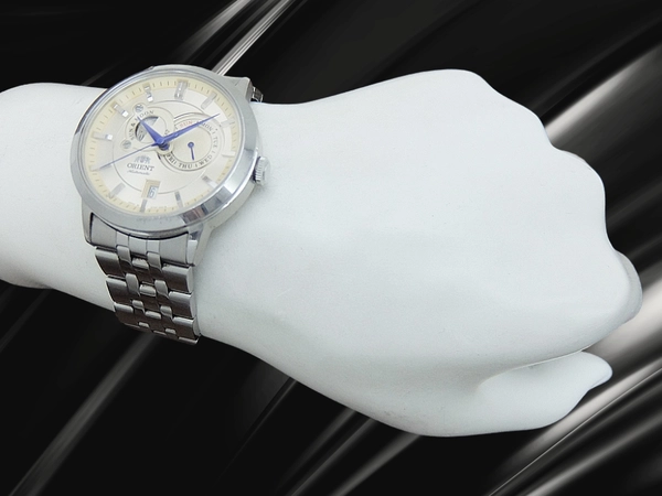 オリエント サン&ムーン ET0P-C0-B CA SS シースルー シルバーダイヤル ワンプッシュ式ブレス装着 オートマチック ORIENT Sun and Moon [代行おまかせコース]