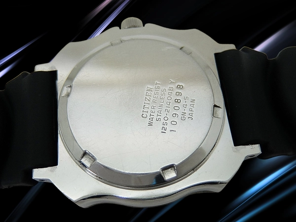 シチズン ヴィンテージダイバー150m 1250-14048 SS 多角形 ブラックダイヤル SEIKOウレタン装着 クオーツ CITIZEN QUARTZ [代行おまかせコース]