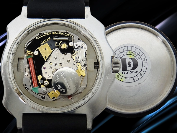 シチズン ヴィンテージダイバー150m 1250-14048 SS 多角形 ブラックダイヤル SEIKOウレタン装着 クオーツ CITIZEN QUARTZ [代行おまかせコース]