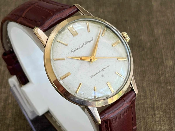 セイコー ロードマーベル 掘り文字盤 初期型 J14039 14K GOLD FILLED ハマグリケース 14金張りSD文字盤