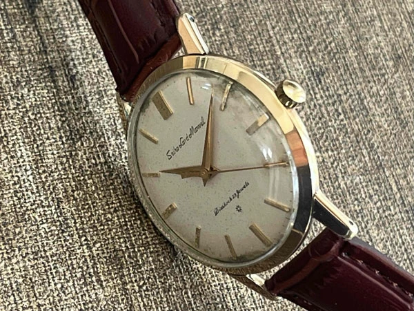 セイコー ロードマーベル 掘り文字盤 初期型 J14039 14K GOLD FILLED ハマグリケース 14金張りSD文字盤