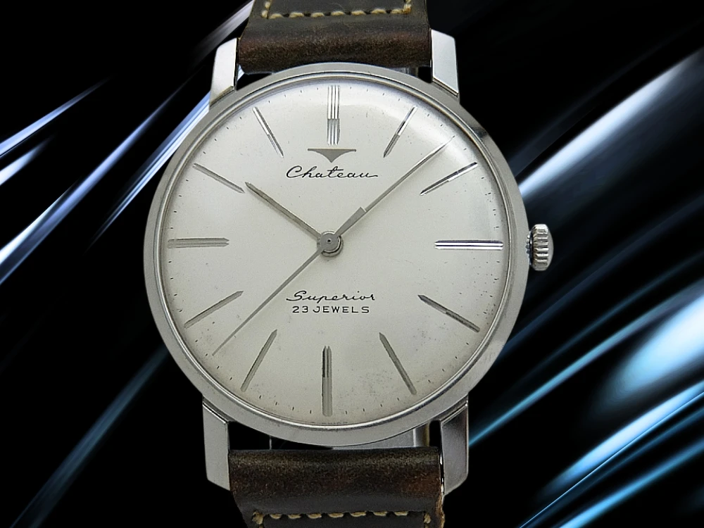 タカノ シャトー スーペリア 23石 SS シルバーダイヤル 社外ベルト+タカノ尾錠装着 手巻き Takano Chateau superior [代行おまかせコース]