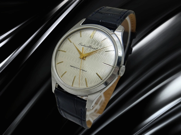 セイコー マーベル 17石 Ref.J14008 SS ラージケース 変わり文字盤 社外製レザー装着 手巻き SEIKO MARVEL [代行おまかせコース]