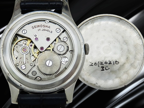 セイコー マーベル 17石 Ref.J14008 SS ラージケース 変わり文字盤 社外製レザー装着 手巻き SEIKO MARVEL [代行おまかせコース]