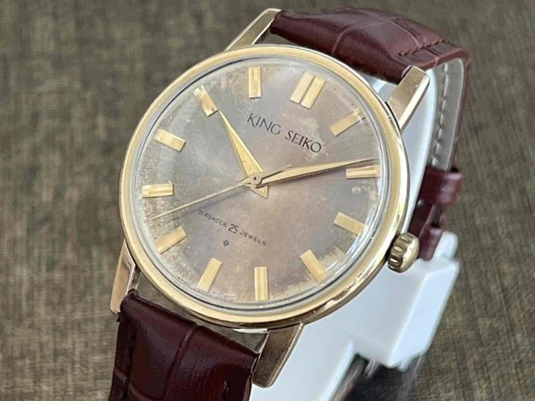 キングセイコー KINGSEIKO ファーストモデル 14KGF 金張り SD文字盤 J14102 盾メダリオン