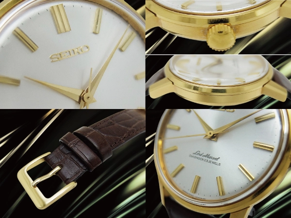 セイコー ロードマーベル 23石 5740-0010 SGP/SS シルバーダイヤル タツノオトシゴ レザーベルト装着 手巻き Seiko Lord Marvel [代行おまかせコース]