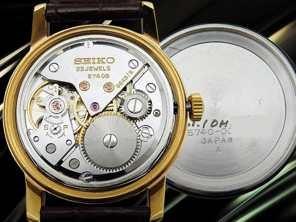 セイコー ロードマーベル 23石 5740-0010 SGP/SS シルバーダイヤル タツノオトシゴ レザーベルト装着 手巻き Seiko Lord Marvel [代行おまかせコース]