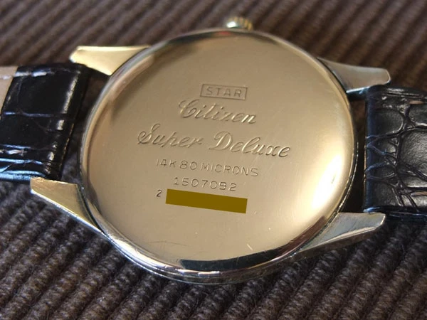 シチズン スーパーデラックス CITIZEN Super Deluxe 手巻き 25石 1507092 パラショック 14K 80ミクロン 希少品