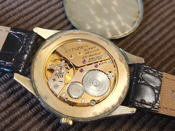 シチズン スーパーデラックス CITIZEN Super Deluxe 手巻き 25石 1507092 パラショック 14K 80ミクロン 希少品