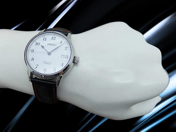 セイコー プレザージュ SARX027 SS シースルー 琺瑯ダイヤル 社外ベルト装着 オートマチック 2025年OH済 時計店修理明細・BOX・保証書付属 SEIKO PRESAGE [代行おまかせコース]