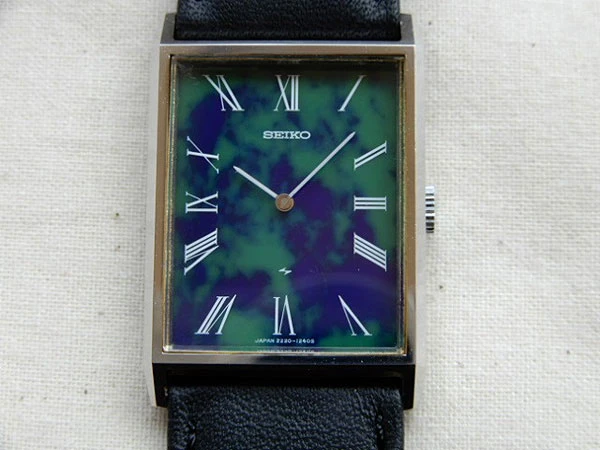 セイコー シャリオ 2220-3410 マーブル ローマンダイヤル 24石 手巻き レクタンギュラー SEIKO