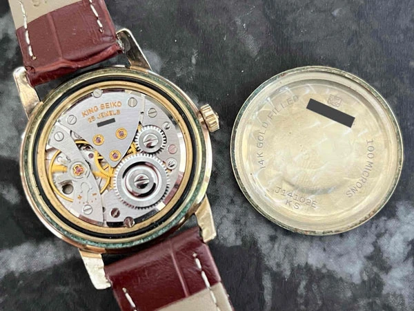 キングセイコー KING SEIKO ファーストモデル J14102 14K GOLD FILLED 100MICRONS シルバー文字盤