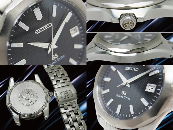グランドセイコー 8J56-8000 SS ドデカゴン ブラックダイヤル ワンプッシュ式ブレス装着 クオーツ BOX付属 GRAND SEIKO Quartz [代行おまかせコース]