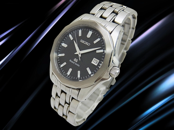 グランドセイコー 8J56-8000 SS ドデカゴン ブラックダイヤル ワンプッシュ式ブレス装着 クオーツ BOX付属 GRAND SEIKO Quartz [代行おまかせコース]