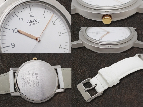 セイコー × ナノユニバース 別注シャリオ SCXP105 7N01-0JWE0 37mm Mサイズ SS ホワイトダイヤル SEIKOレザー装着 クオーツ 限定復刻モデル BOX・保証書等付属 SEIKO CHARIOT × nano universe Limited Edition [代行おまかせコース]