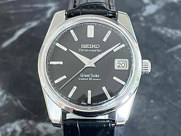 グランドセイコー GrandSeiko セカンドモデル 5722-9990 ブラック文字盤  「Seiko」花文字尾錠付属