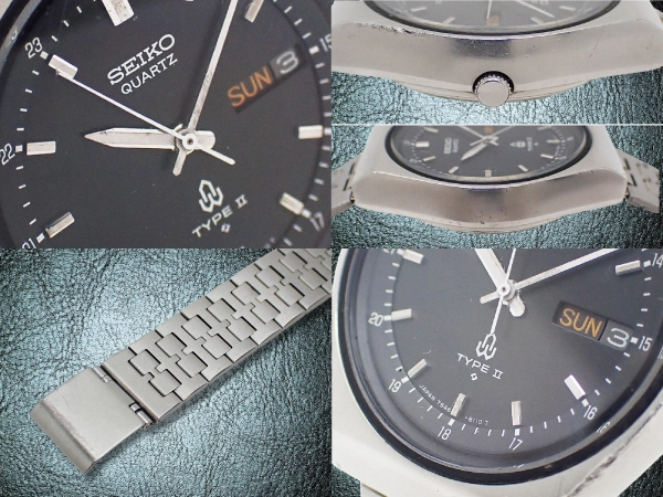 セイコー タイプ2 7546-8090 SS ブラックダイヤル デイデイト 社外ブレス装着 クオーツ SEIKO TYPEⅡ QUARTZ [代行おまかせコース]