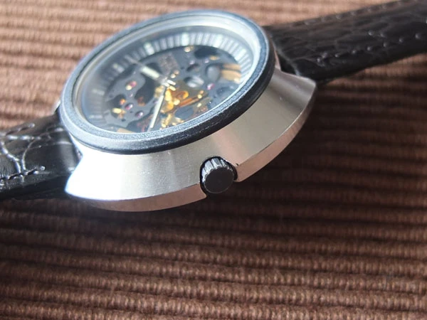 シチズン CITIZEN スケルトンウォッチ 4-760166TA SSB-K GN-4 自動巻き 25石 両面スケルトン 希少品
