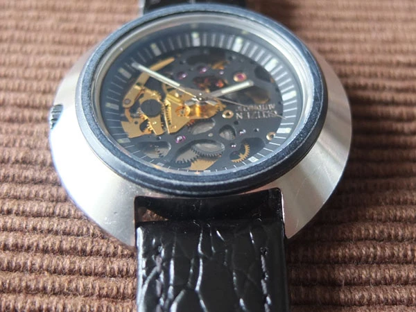 シチズン CITIZEN スケルトンウォッチ 4-760166TA SSB-K GN-4 自動巻き 25石 両面スケルトン 希少品