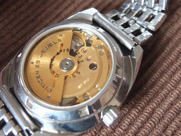 シチズン CITIZEN スケルトンウォッチ 4-760123Y SS-K GN-3-S 自動巻き 25石 両面スケルトン 希少品