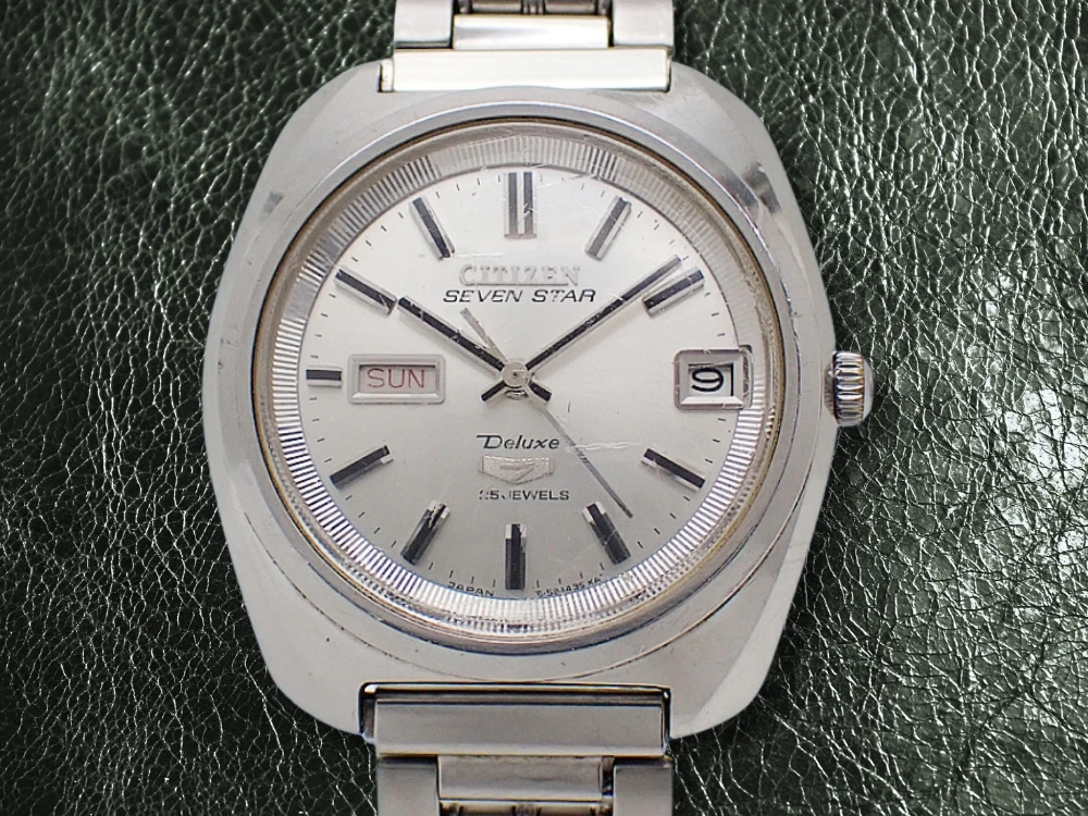シチズン セブンスター デラックス 25石 Ref.4-520165TA SS シルバーダイヤル 社外ブレス装着 オートマチック CITIZEN SEVEN STAR Deluxe [代行おまかせコース]
