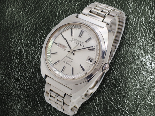 シチズン セブンスター デラックス 25石 Ref.4-520165TA SS シルバーダイヤル 社外ブレス装着 オートマチック CITIZEN SEVEN STAR Deluxe [代行おまかせコース]