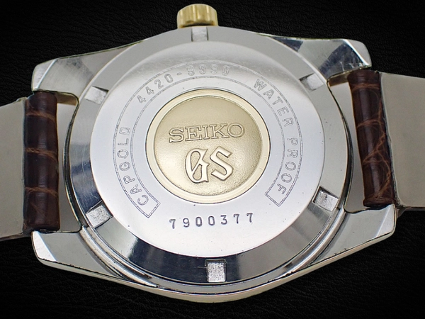 グランドセイコー 4420-9990 27石 CAP GOLD シルバーダイヤル GSメダリオン 社外レザー+GS尾錠装着 手巻き GRAND SEIKO 44GS [代行おまかせコース]