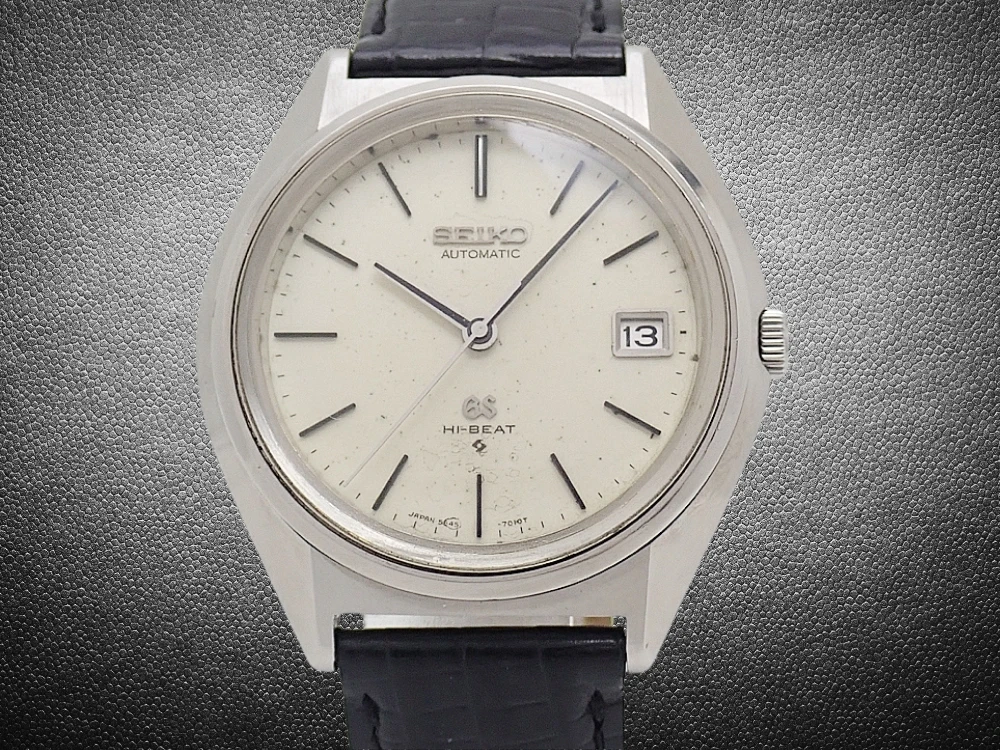 グランドセイコー 5645-7010 SS シルバーダイヤル GSメダリオン SEIKOレザー装着 オートマチック GRAND SEIKO 56GS [代行おまかせコース]