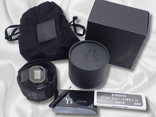 カシオ Y's x G-SHOCK コラボレーションモデル GM-S5600YS-1 オールブラック/SS ミドルサイズ 専用BOX・取説兼保証書付属 CASIO [代行おまかせコース]