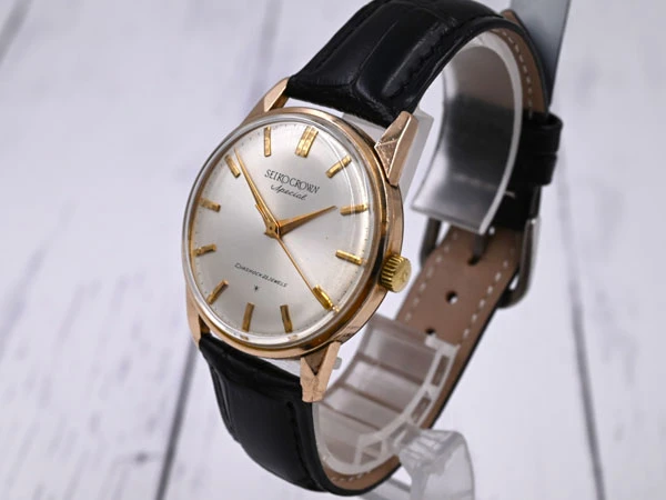 セイコー SEIKO Crown Special クラウン スペシャル J14100 Cal.341 23石 手巻き SD文字盤 80μ 14KGF仕様 良品 Vintage