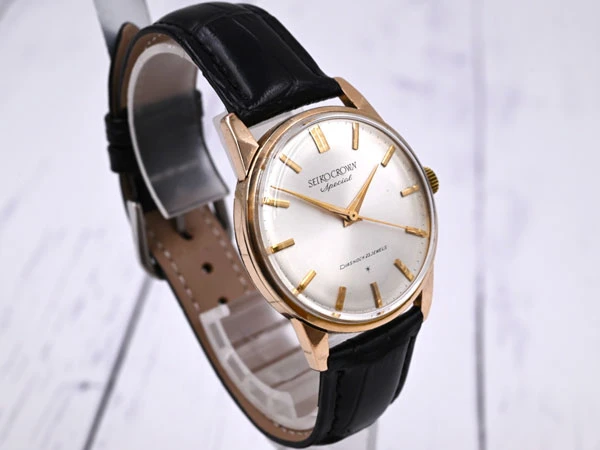 セイコー SEIKO Crown Special クラウン スペシャル J14100 Cal.341 23石 手巻き SD文字盤 80μ 14KGF仕様 良品 Vintage