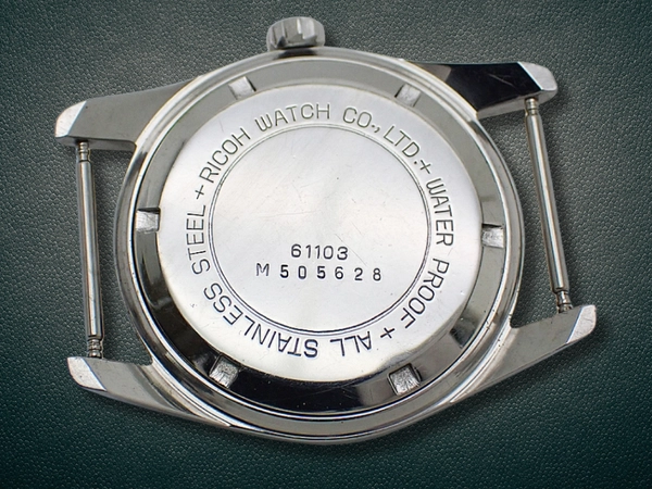 リコー ダイナミックエスコート 27石 Ref.61103 SS シルバーダイヤル 社外ベルト装着 手巻き RICOH Dynamic Escort [代行おまかせコース]