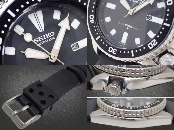 セイコー ダイバーズ 150m 4205-0151 SS ミッドサイズ ブラックダイヤル ウレタンバンド装着 オートマチック SEIKO DIVER'S [代行おまかせコース]