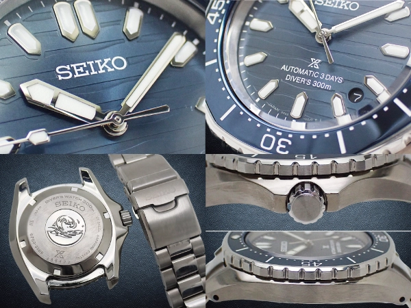 セイコー プロスペックス ダイバーズ 300m SBDC203 SS 波模様テクスチャーブルーダイヤル ダブルロック式ブレス装着 オートマチック BOX・保証書等付属 SEIKO PROSPEX Diver Scuba [代行おまかせコース]